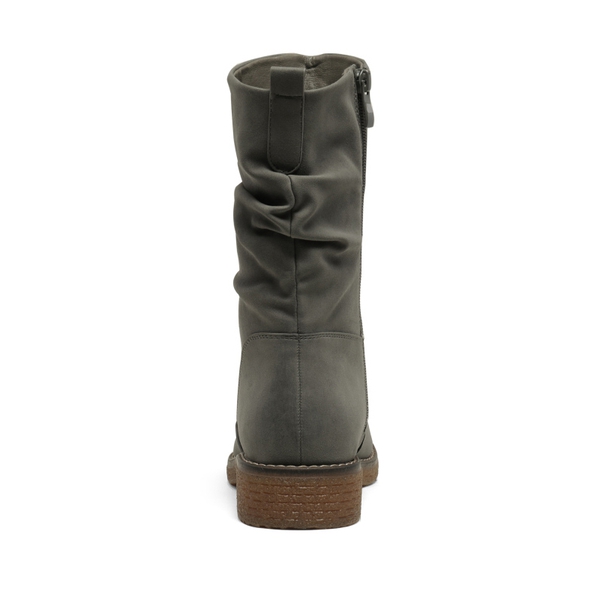 Winter Chunky Mid Calf Boots - GREY PU - 3